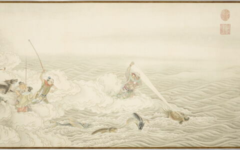 L'officier des eaux, troisième originel (Xiayuan shuiguan tu
下元水官圖), image 15/17