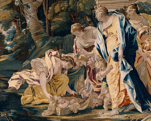 Moïse sauvé des eaux, de la tenture de L'Ancien Testament, image 2/3