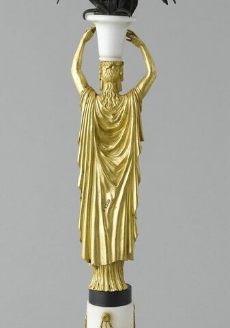Paire de candélabres à trois branches avec cariatide, image 5/6