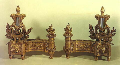 Chenet à lyre, d'une paire (avec OA 5265 1), image 2/2