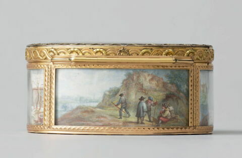Tabatière ovale en or de couleurs ornée de miniatures, image 8/9