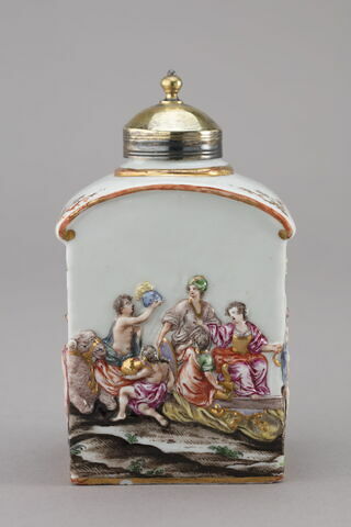 Boîte à thé faisant partie d'un ensemble comprenant également huit tasses et soucoupes (R 980 à 987), image 3/6