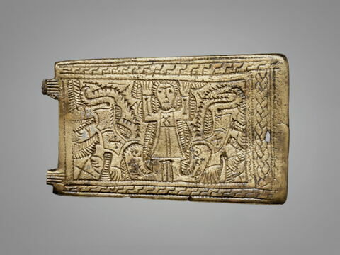Plaque-boucle de ceinture à décor figuré : Daniel dans la fosse aux lions