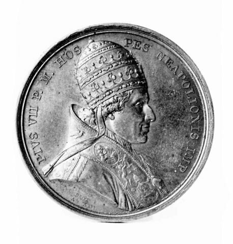 Médaille : Pie VII, sacre de Napoléon Ier, cliché de droit, image 3/3