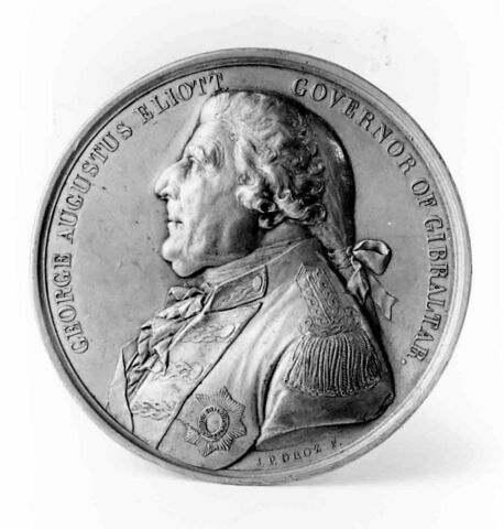 Médaille : George Augustus Eliott, gouverneur de Gibraltar, cliché de droit