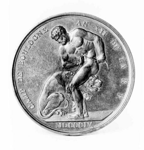 Médaille : Camp de Boulogne, cliché de revers