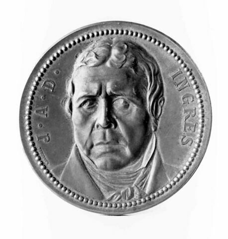 Médaille : Ingres, cliché de droit