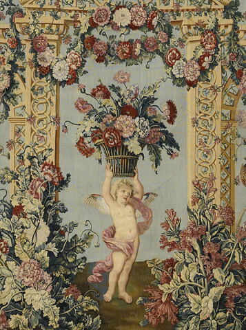 Amour portant une corbeille de fleurs, de la tenture du Triomphe de Flore, image 4/4
