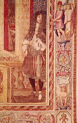 L'audience du légat : le cardinal Chigi reçu à Fontainebleau par Louis XIV, de la tenture de l'Histoire du roi, image 5/7