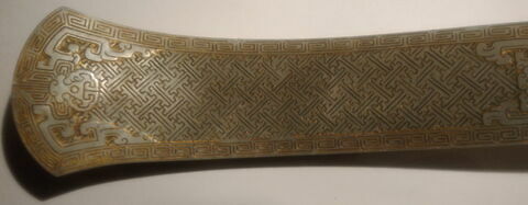 Sceptre en jade incrusté d'or avec inscriptions, image 5/5
