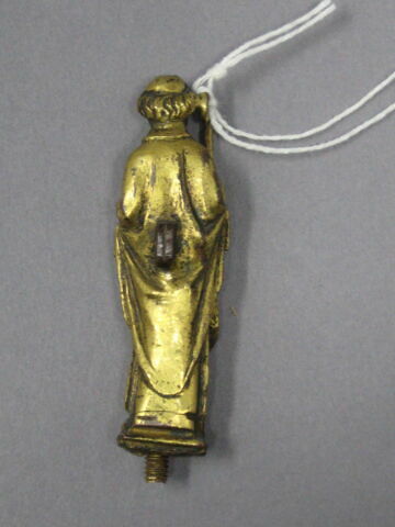 Statuette d'un ensemble de douze provenant d'une châsse : saint abbé, image 2/3