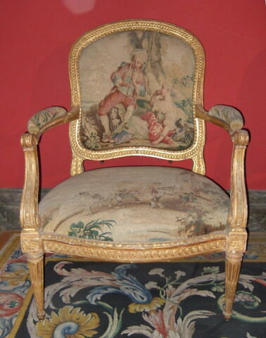 Fauteuil "à la reine", d'une suite de huit (OA 10506 3 à OA 10506 10) et de deux canapés à joues (OA 10506 1 et OA 10506 2)"