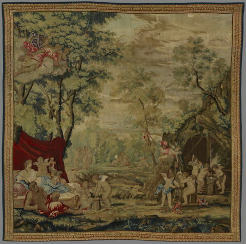 Le Repos de Vénus et de Vulcain ou Le Feu, d'une tenture des Dieux