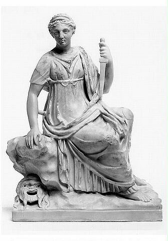 Statuette : Melpomène, allégorie de la Tragédie, image 2/3