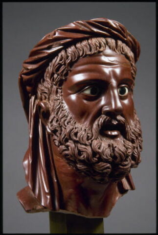 Statuette : tête d'Hercule, image 10/12