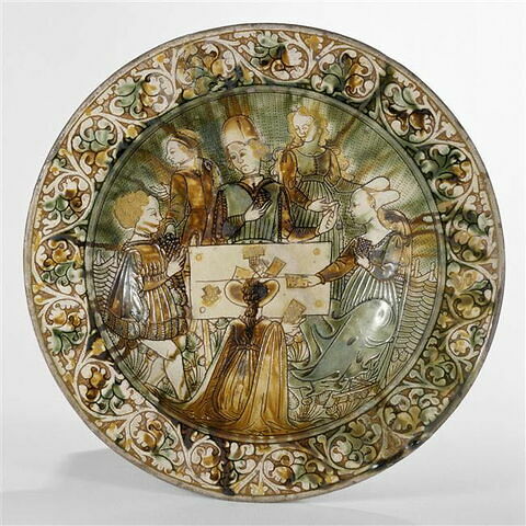 Plat circulaire : joueurs de tarots, image 6/6