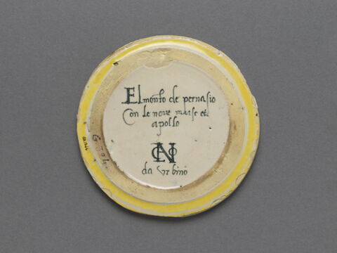 Fond de plat : Apollon et les Muses sur le Mont Parnasse, image 2/2