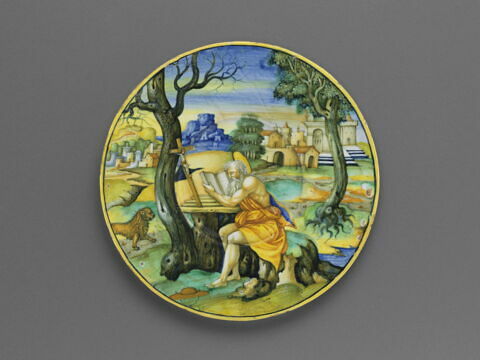 Assiette : saint Jérôme