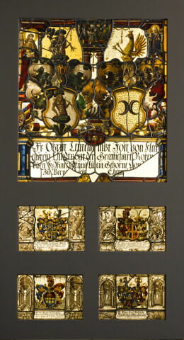 Panneau rectangulaire aux armes de Johann-Frantz Probstatt, lieutenant-capitaine à Lucerne, et de Maria-Genoueva Düring, son épouse, image 2/2