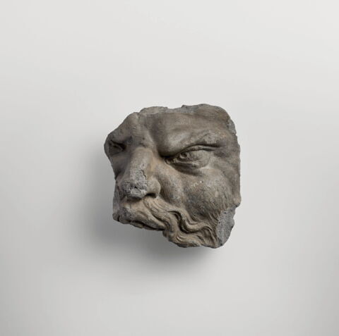 Fragment de visage moustachu