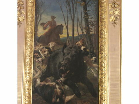 Scènes de chasse et de fauconnerie : Scène de chasse avec sanglier, image 2/3