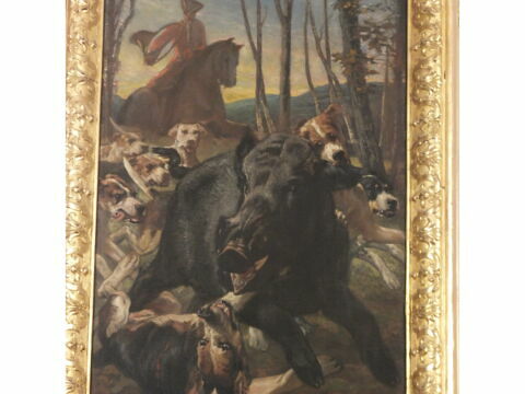 Scènes de chasse et de fauconnerie : Scène de chasse avec sanglier, image 3/3