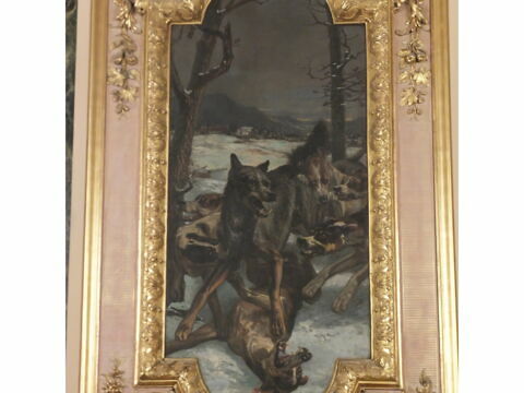 Scènes de chasse et de fauconnerie : Scène de chasse avec louvard, image 2/3