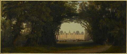 Retour de la promenade en char à bancs de la reine Victoria : l'arrivée au château d'Eu, 4 septembre 1843