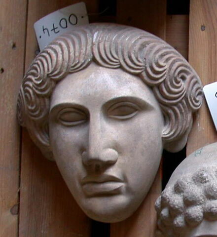 Tirage partiel d’un “masque” de couvercle de sarcophage