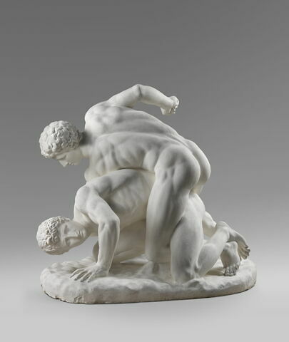 Tirage intégral d'une statue de deux lutteurs, dits "lutteurs Médicis"