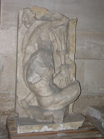 Tirage d’un relief représentant la figure d'un géant
