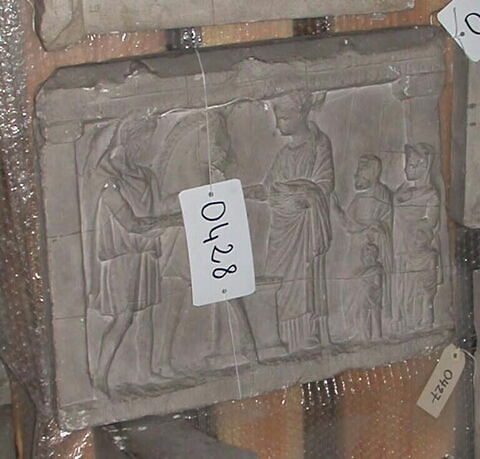 Tirage d’un bas-relief votif au héros Aleximachos, image 1/1