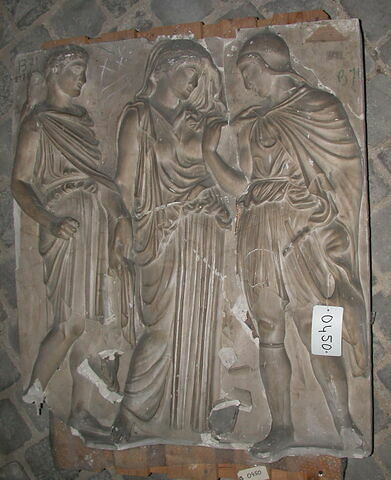 Tirage d'un relief représentant Hermès, Eurydice, et Orphée, image 1/1
