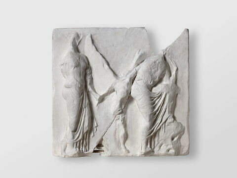 Tirage d’un relief représentant Éros et deux déesses