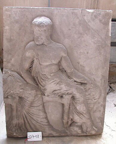 Tirage d’une plaque de la frise est du Parthénon représentant les jambes d'Athéna et Héphaïstos, image 1/1