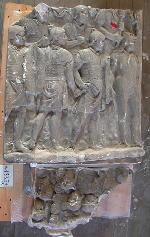 Fragments de tirage du décor de la colonne Trajane