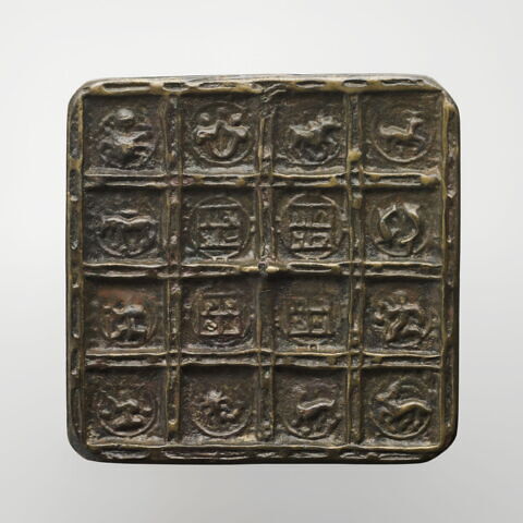 Miroir à décor zodiacal et talismanique