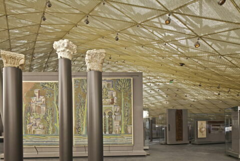 Panneau au baldaquin, relevé des mosaïques de la Grande Mosquée de Damas, image 4/11