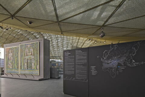 Panneau au baldaquin, relevé des mosaïques de la Grande Mosquée de Damas, image 10/11