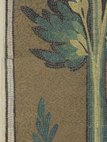 Panneau au peuplier, relevé des mosaïques de la Grande Mosquée de Damas, image 4/4