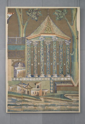 Panneau au Tholos (Relevé des mosaïques de la grande mosquée de Damas), image 4/7