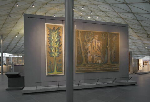 Panneau représentant des édifices et des arbres (Relevé des mosaïques de la grande mosquée de Damas), image 3/3
