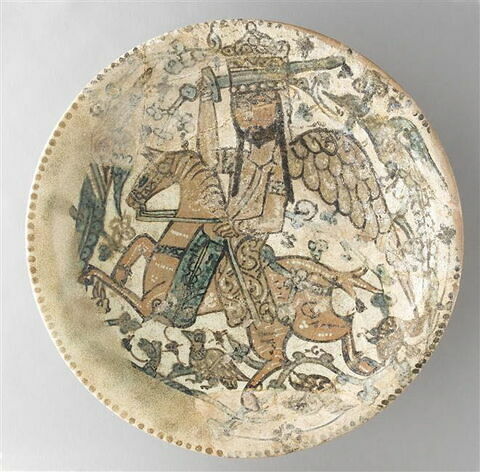 Plat tripode au cavalier ailé, image 3/11