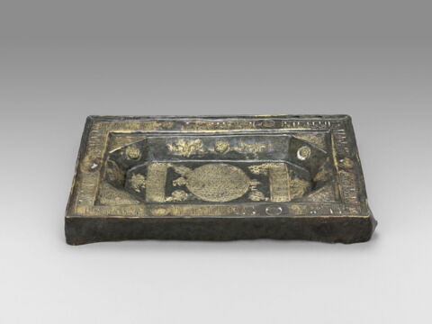 Dessus de meuble ou plateau à la rosace et inscriptions, image 2/5