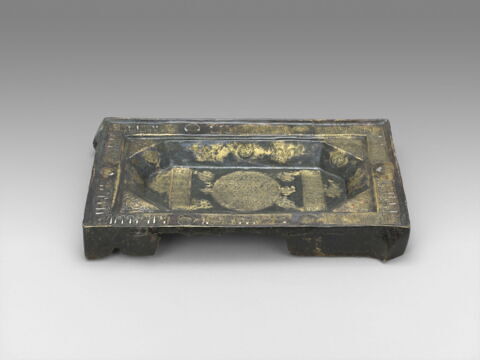 Dessus de meuble ou plateau à la rosace et inscriptions, image 3/5