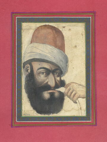 Portrait de Karim Khan Zand (r. 1750-1779) fumant le qalyan (narghilé), image 2/4