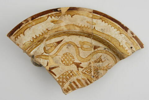 Fragment de plateau sur pied "boule"