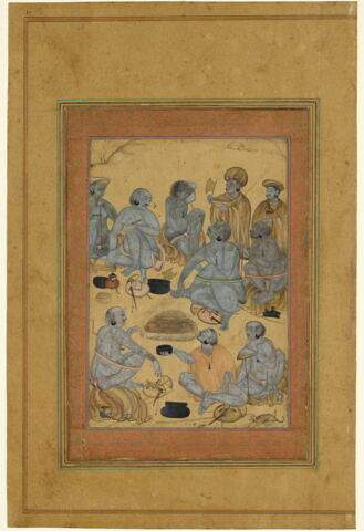 Yogis aux oreilles fendues (Kanpathayogins) autour d'un feu, image 6/6