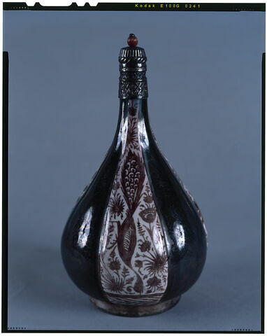 Bouteille au paon à décor végétal, image 10/13