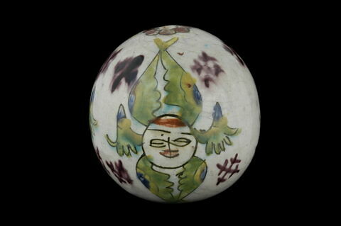 Boule de suspension aux chérubins à ailes vertes, image 2/3